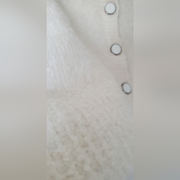 Cream Button-Up Women Sweater - Picture 3 of 5